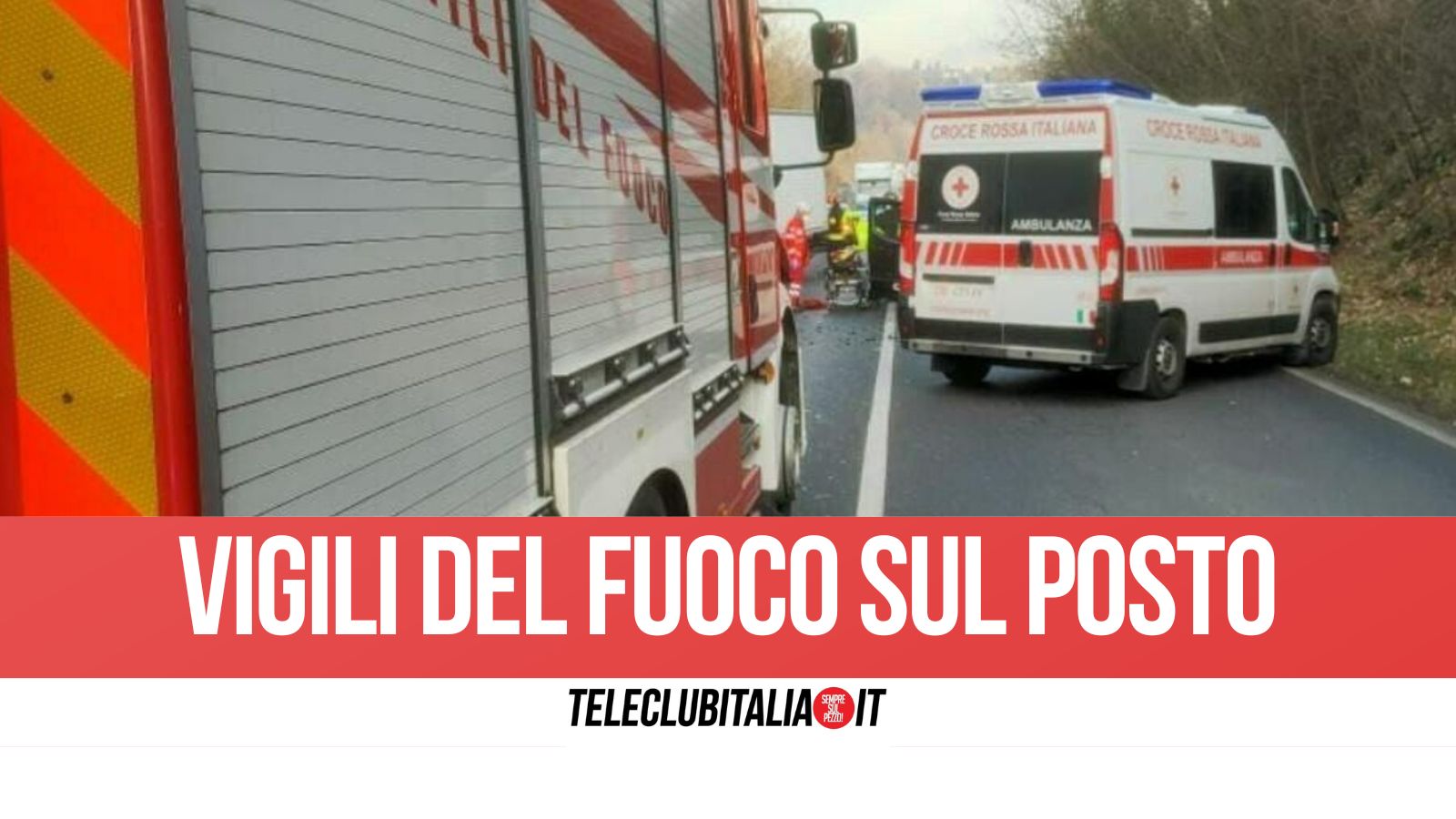 Asse Mediano, incidente all’uscita Frignano Casaluce: ambulanza coinvolta, traffico in tilt