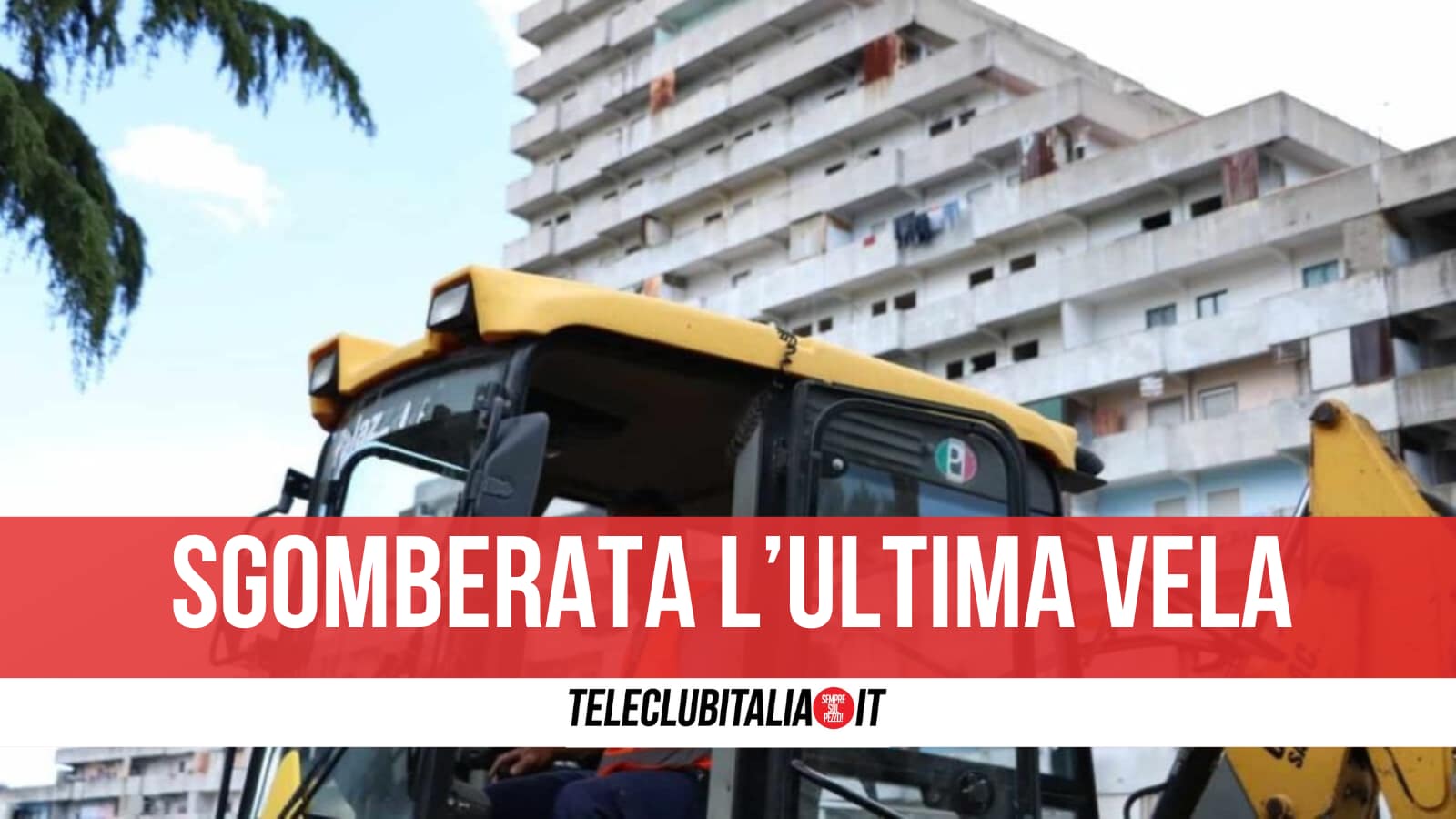 Scampia, completato oggi lo sgombero della Vela Rossa: via le ultime undici famiglie