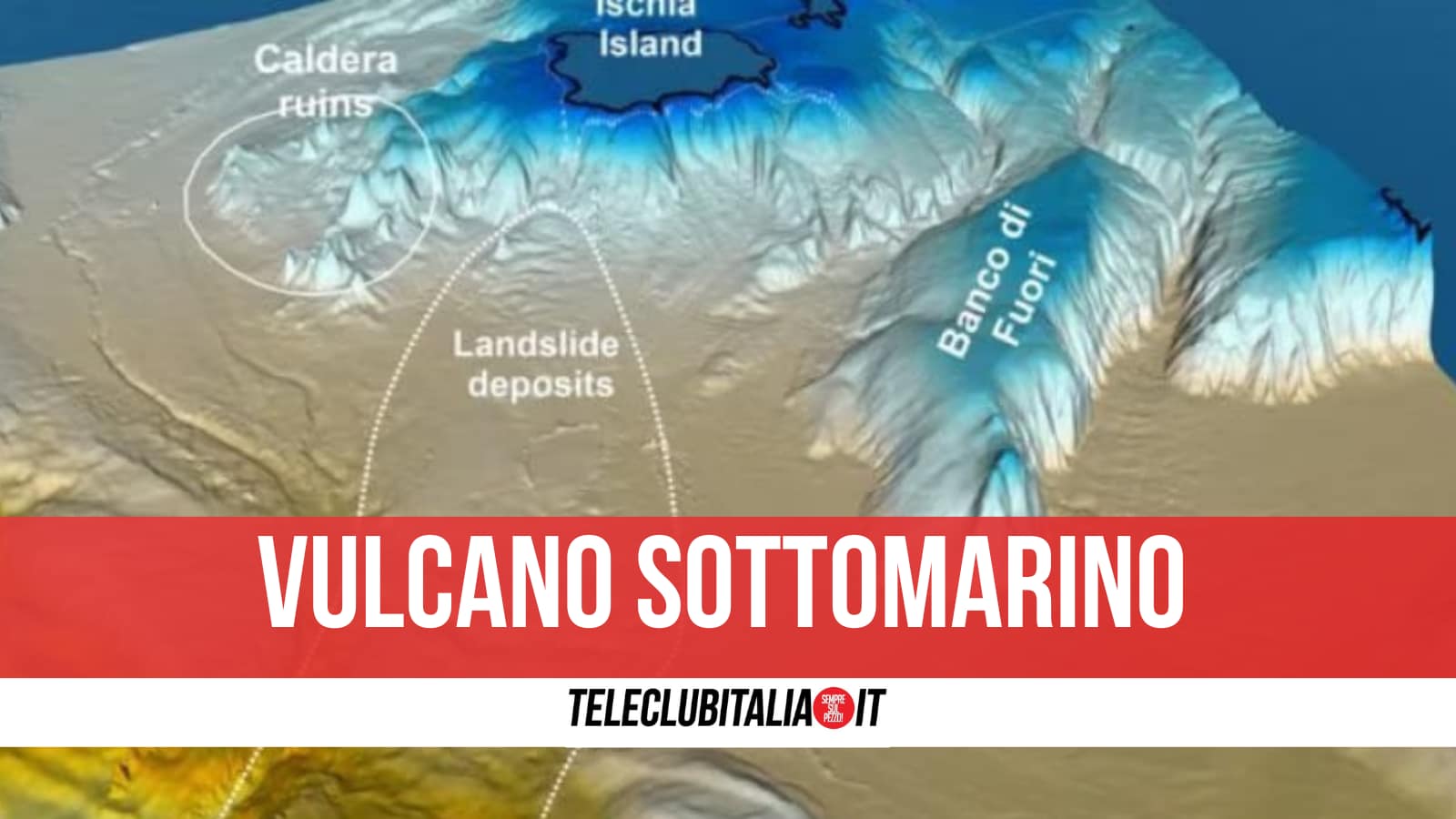 Campi Flegrei, scoperta nuova caldera vulcanica sottomarina a ovest di Ischia