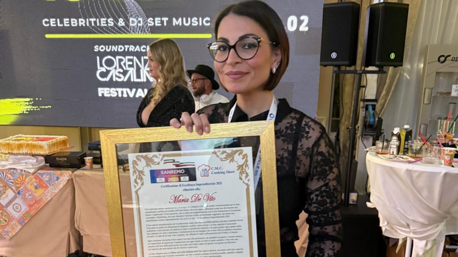 Sanremo,"Premio Eccellenza Imprenditoriale 2025" alla pastry chef Maria De Vito