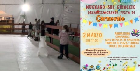 Mugnano sul Ghiaccio, il Carnevale si festeggia sulla pista di pattinaggio