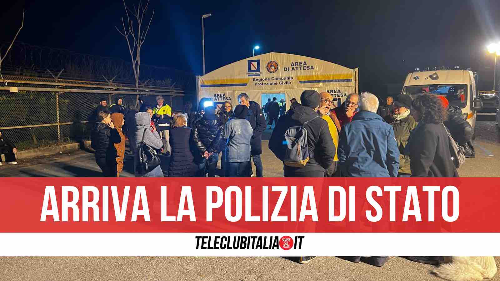 Ex base Nato, arriva la Polizia a supporto della protezione Civile per la gestione della popolazione